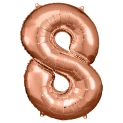 Sifferballong Roséguld Metallic