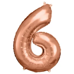 Sifferballong Roséguld Metallic