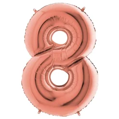 Sifferballong Roséguld Metallic