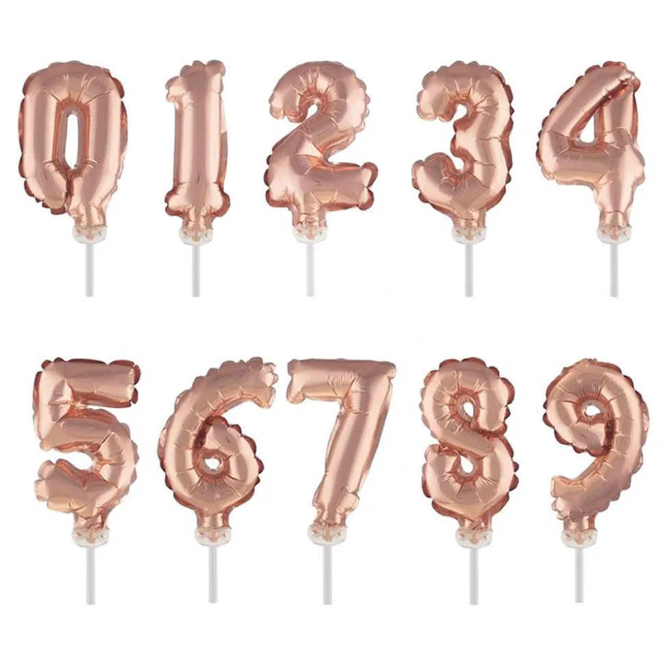 Sifferballong Tårtdekoration Roséguld