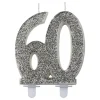 Sifferljus 60 Glitter Silver