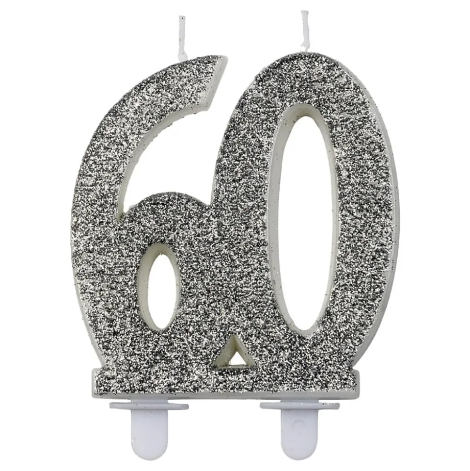 Sifferljus 60 Glitter Silver