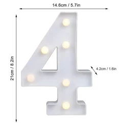 Siffra Vit med LED-Belysning