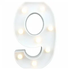 Siffra Vit med LED-Belysning