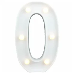 Siffra Vit med LED-Belysning