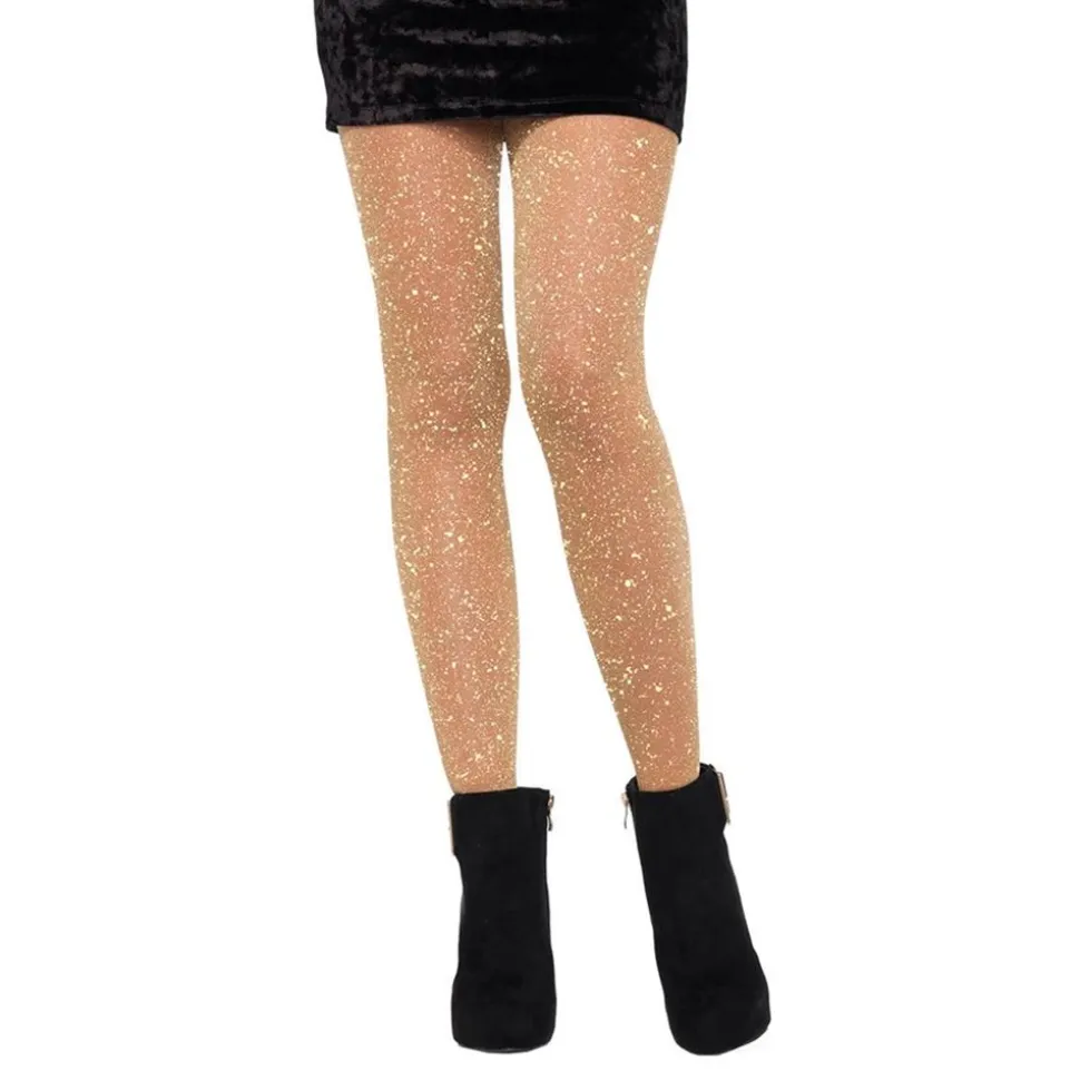 Strumpbyxor Glitter Guld Deluxe
