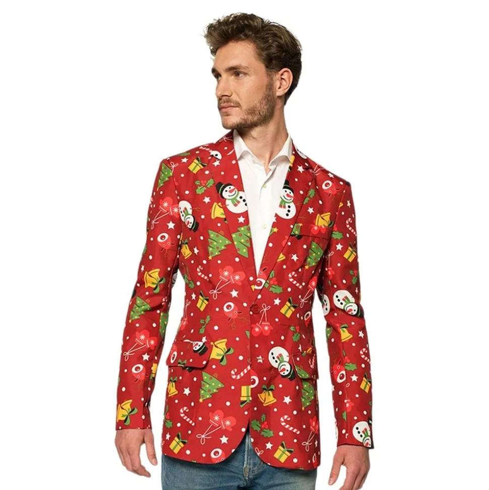 Suitmeister Christmas Red Icons Light Up Kavaj