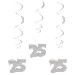 Swirls 25 Silver Hängande Dekoration