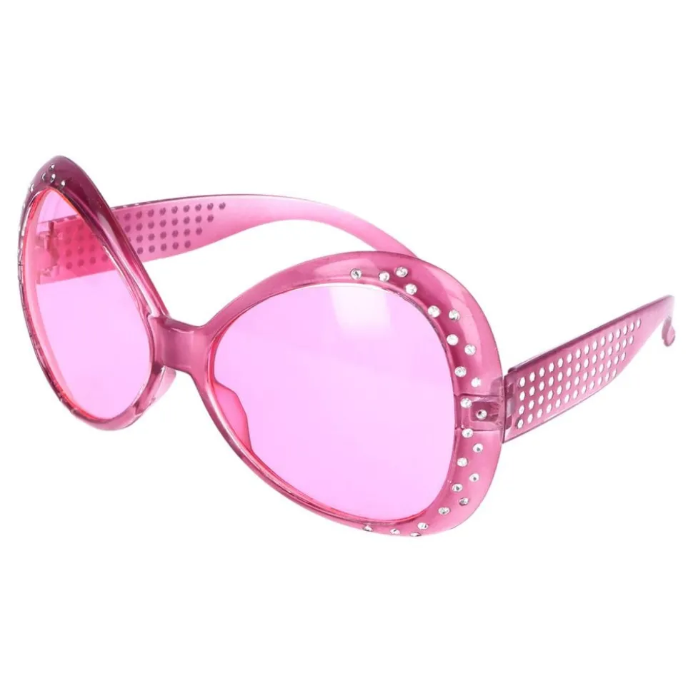 50-tals Glasögon Rosa med Strass