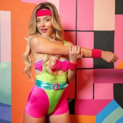 80-tals Aerobics Diva Deluxe Maskeraddräkt