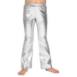 70-tals Byxor för Barn Silver Metallic