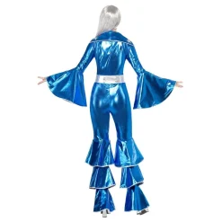 70-tals Dancing Dream Blå Maskeraddräkt