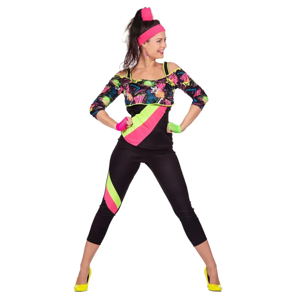 80-tals Retro Aerobics Tjej Maskeraddräkt