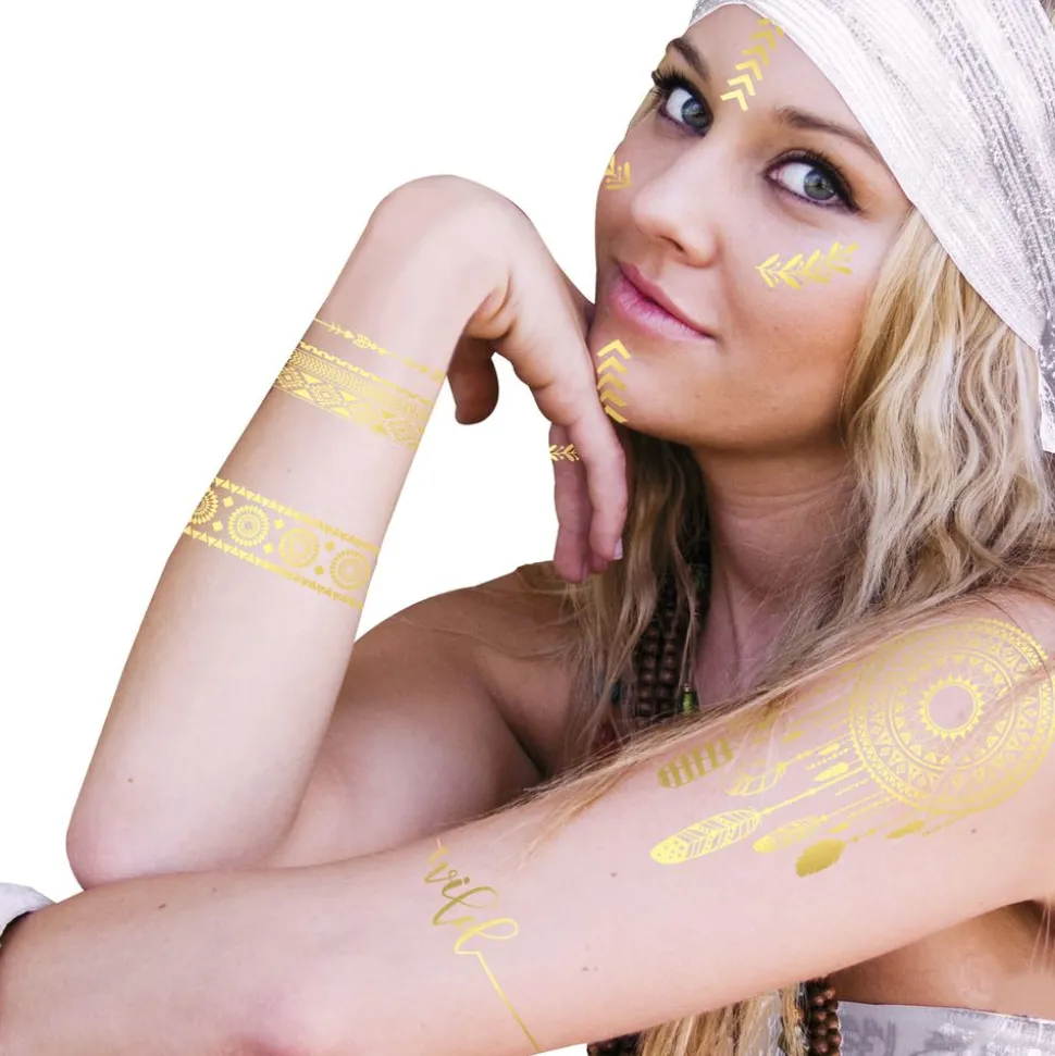 Tatueringar Guld Hippie