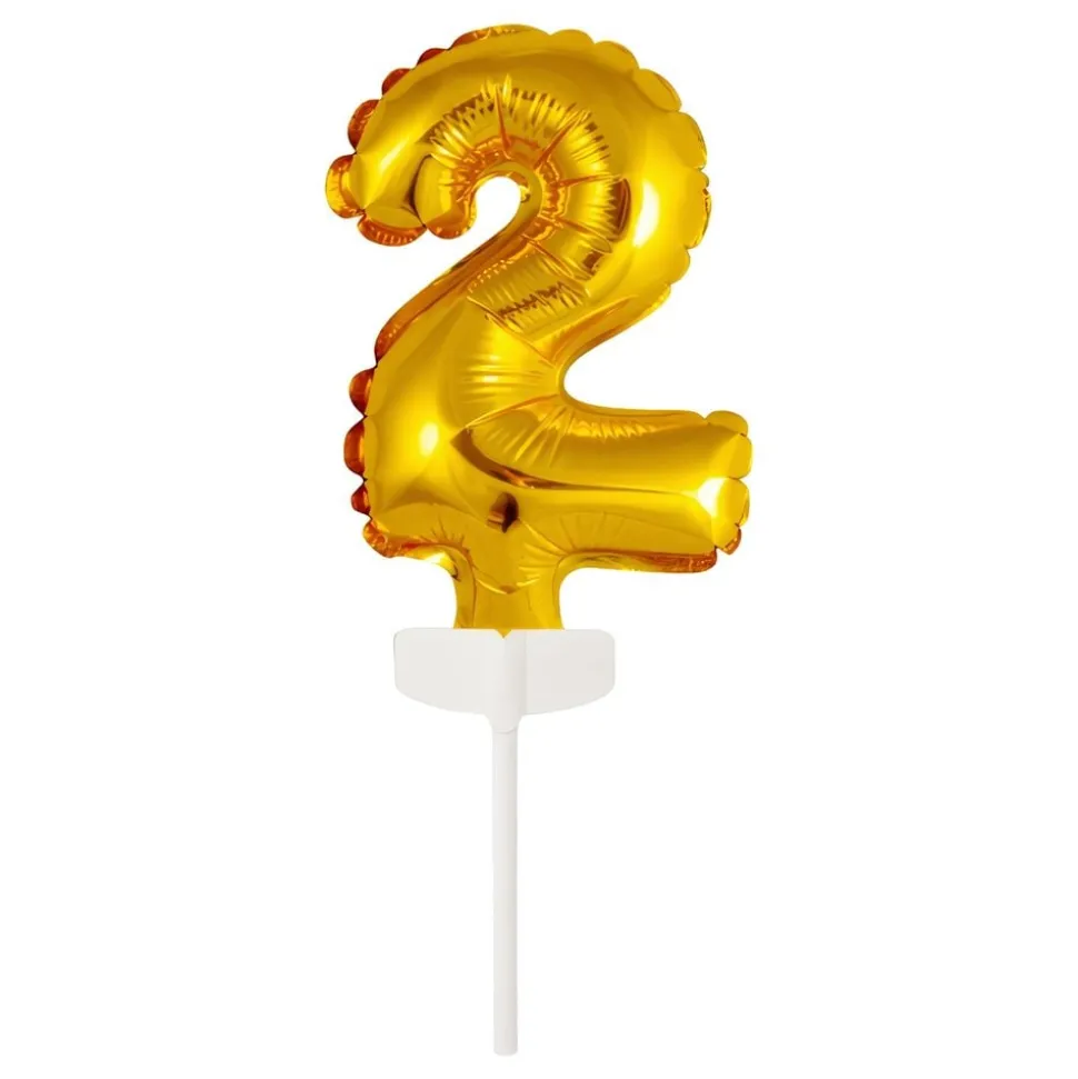 Tårtdekoration Sifferballong Mini Guld