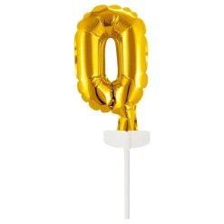 Tårtdekoration Sifferballong Mini Guld