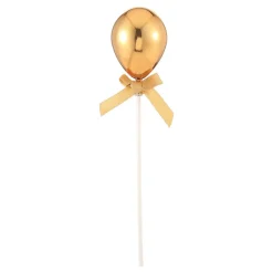 Tårtdekoration Ballong Guld med Rosett