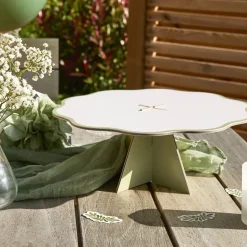 Tårtfat i Papp Gröna Löv Botanic