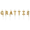 Tårtljus Grattis Guld