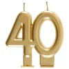 Tårtljus 40 Matt Guld
