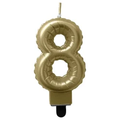 Tårtljus Sifferballong Guld