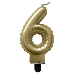 Tårtljus Sifferballong Guld