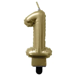 Tårtljus Sifferballong Guld