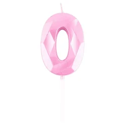 Tårtljus Siffra Diamond Ljusrosa