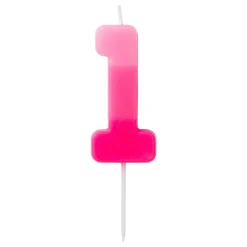 Tårtljus Siffra Rosa