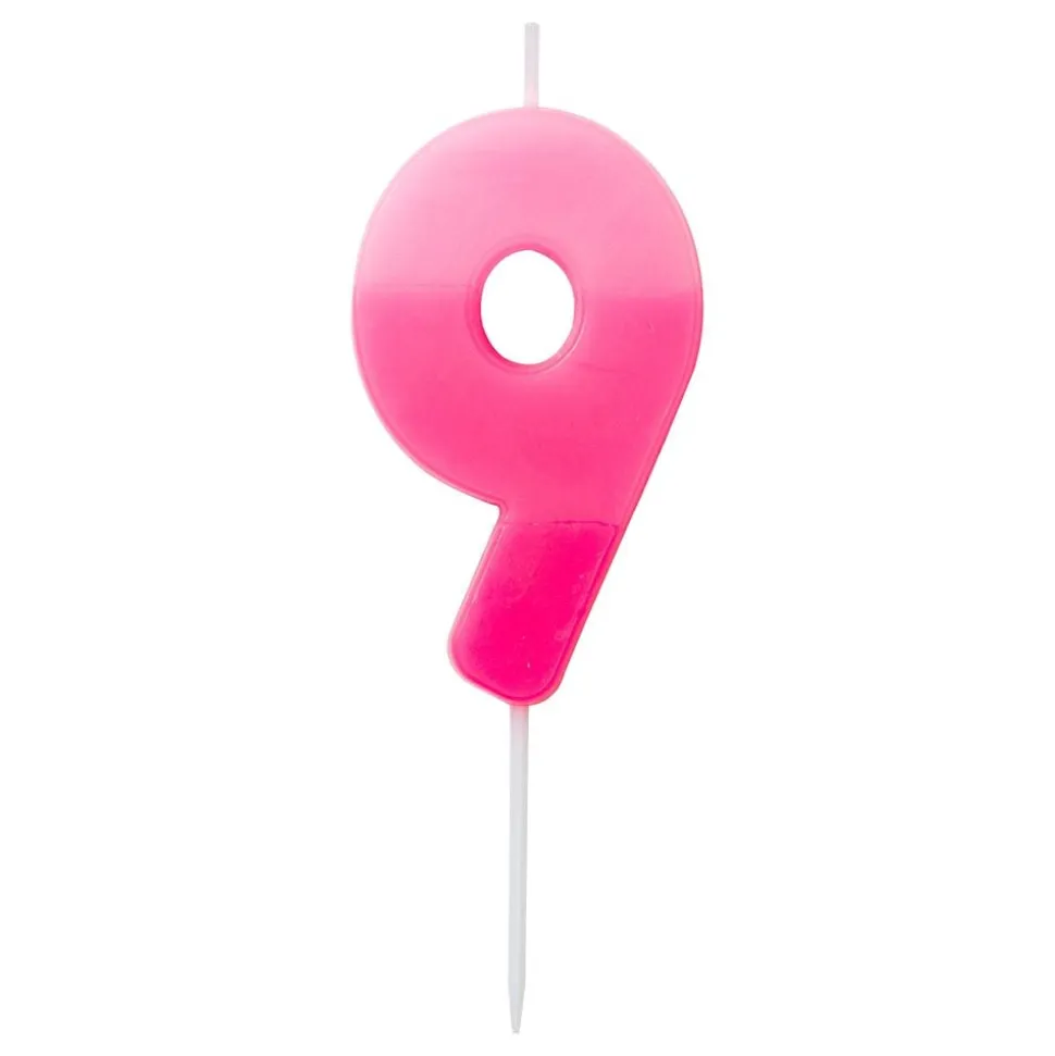 Tårtljus Siffra Rosa