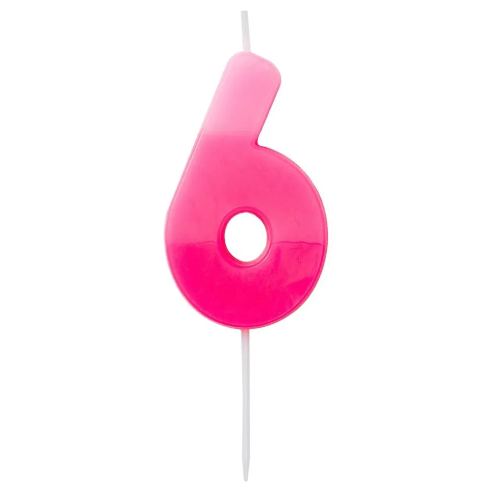 Tårtljus Siffra Rosa