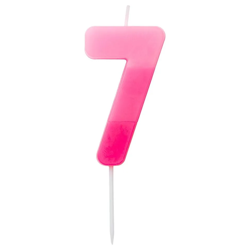 Tårtljus Siffra Rosa
