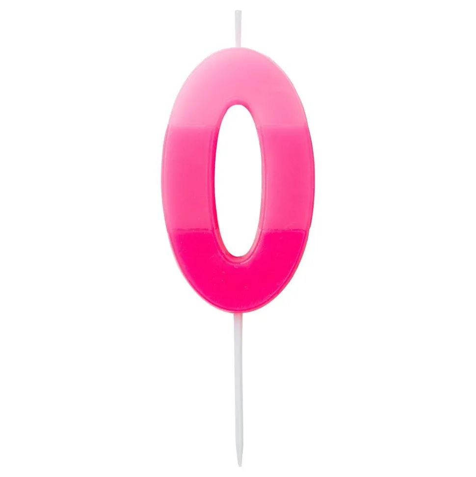 Tårtljus Siffra Rosa