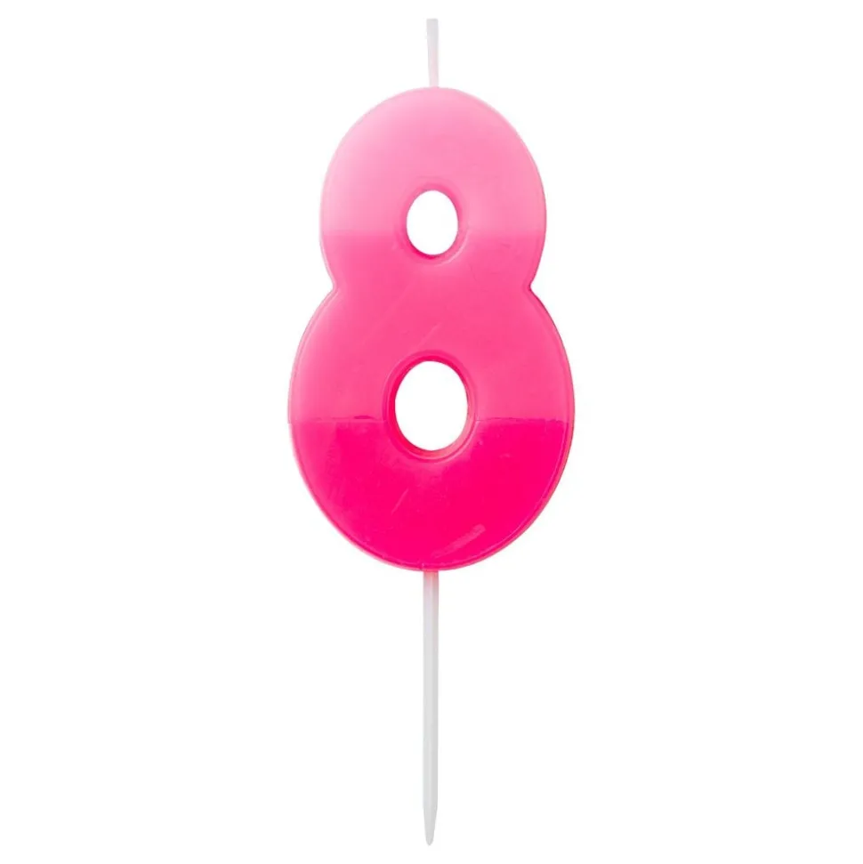 Tårtljus Siffra Rosa