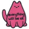 Tygmärke Katt Everything Will Be OK