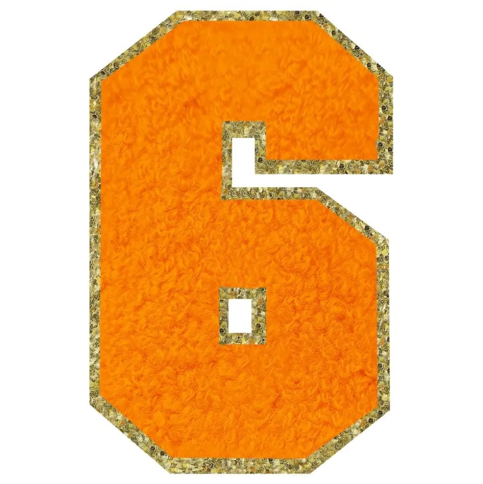 Tygmärke Siffra Orange