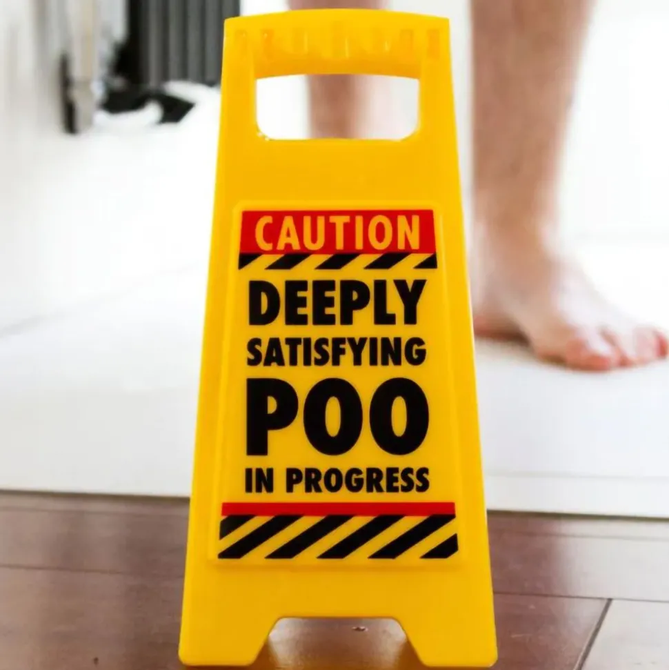 Varningsskylt Satisfying Poo