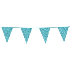 Vimpelgirlang Babyblå Glitter
