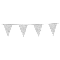 Vimpelgirlang Silver Glitter