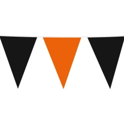 Vimpelgirlang Svart/Orange Stor
