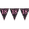 Vimpelgirlang 18 Svart/Rosa Glitter