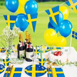 Vimpelgirlang Sverigeflaggor