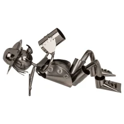 Vinställ i Metall Drickande Man