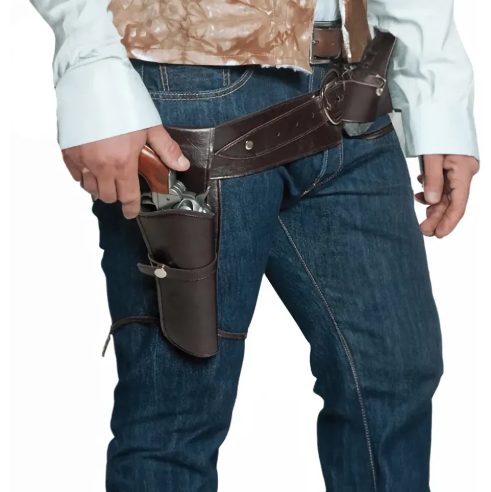 Western Bälte med Hölster Mörkbrun