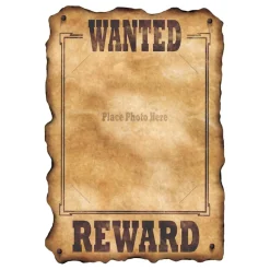 Western Wanted Skylt