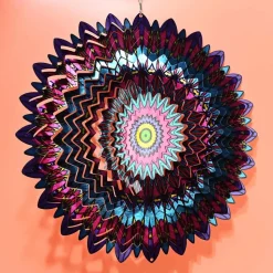 Wind Spinner i Metall Påfågel Rosa